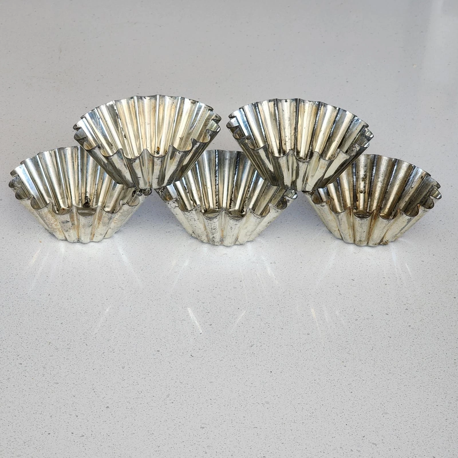 Set of 5 Vintage Aluminum Muffin or Pastry Molds Tins
Opens in a new window or tab
