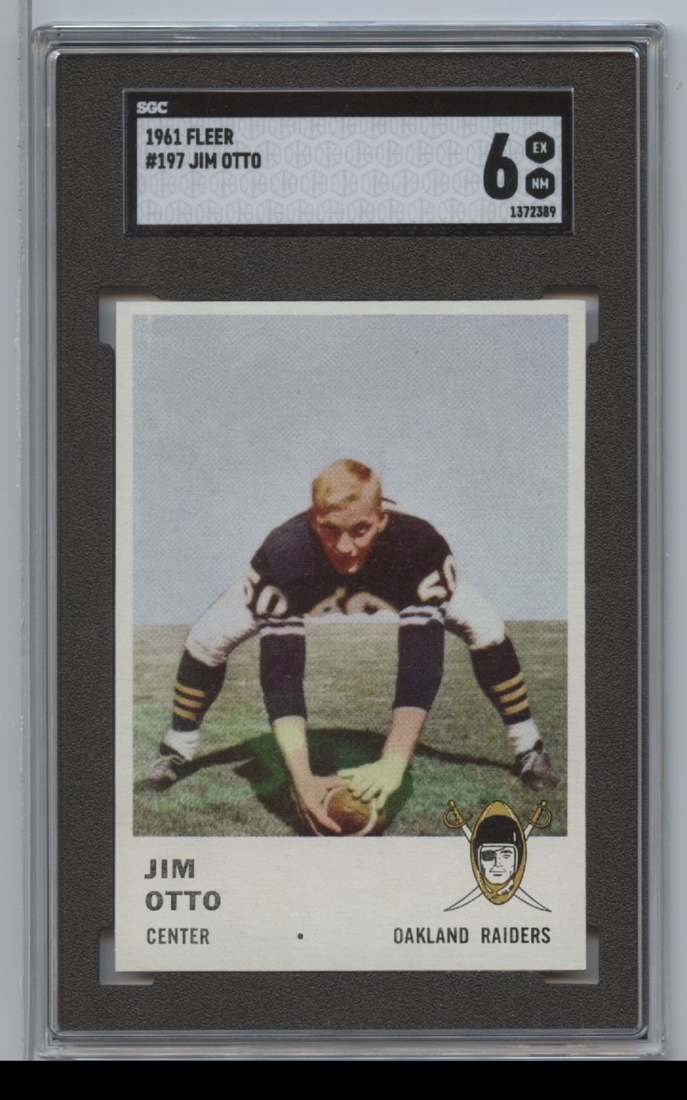 1961 Fleer Jim Otto #197 SGC 6