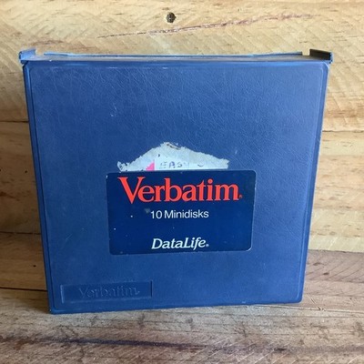FLOPPY DISK 5 1/4'' STORAGE BOX VINTAGE - VERBATIM DATALIFE - EMPTY BOX
