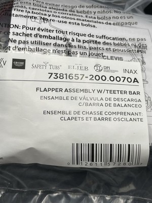 American Standard 7381657-200.0070A Vormax Toilet Flapper Assembly w/ Teeter Bar
