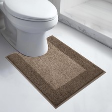 anllugs U-Shaped 20"x24" Non-Slip Extra Soft Absorbent Bathroom Rug