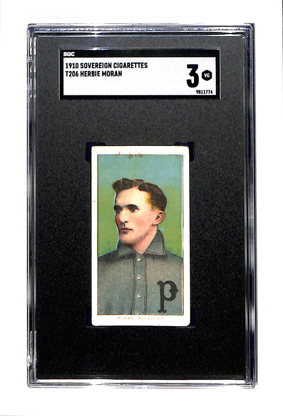 1909-1910 T206 Herbie Moran SGC 3 Sovereign 350