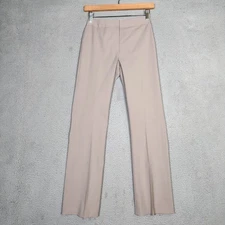 Lafayette 148 New York Dress Pants Women's 0P Beige Virgin Wool Blend Menswear