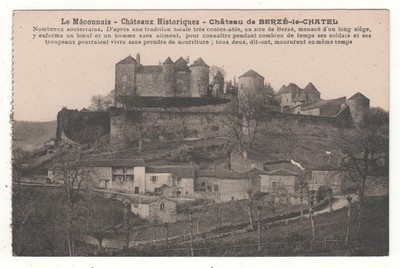 Old postcard 71 - Berzé-le-CHÂTEL: LE CHÂTEAU (SAÔNE-et-LOIRE)