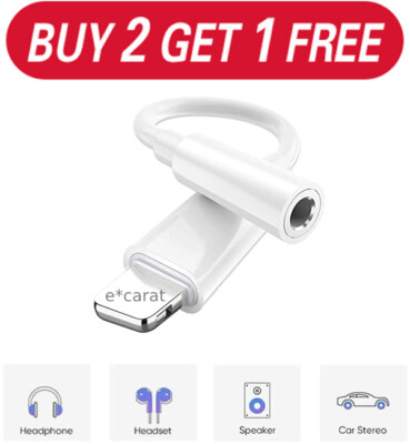 For iPhone Headphone Jack Adapter 3.5mm Audio Aux Cord Earphone Cable Converter