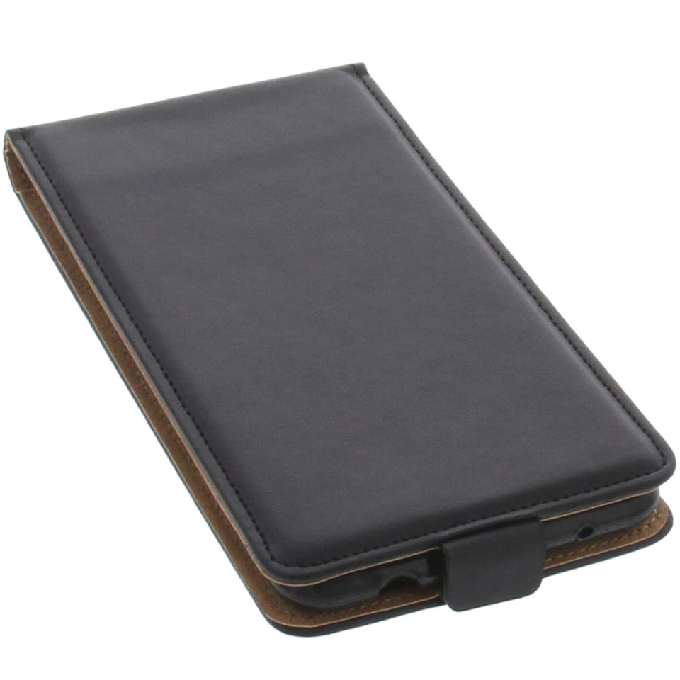 Custodia per Huawei Honor 6c Custodia Cellulare Modello Flip Custodia Nera - Immagine 2 di 4