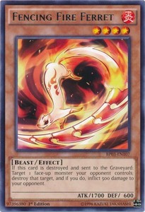Fencing Fire Ferret - BP03-EN107 - Rare - 1st Edition x3 - Near Mint