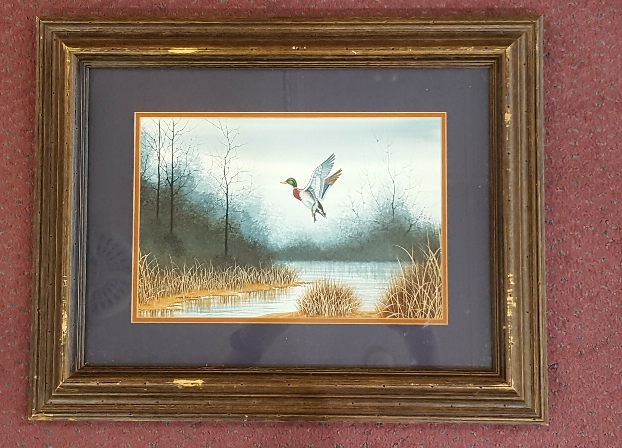 Framed Original Watercolor By JOHN ZED KING Mallard Duck eBay
