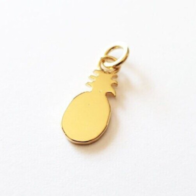 24K Gold Vermeil Ananas Charm Tropisch Anhänger Zum Selbermachen Schmuck