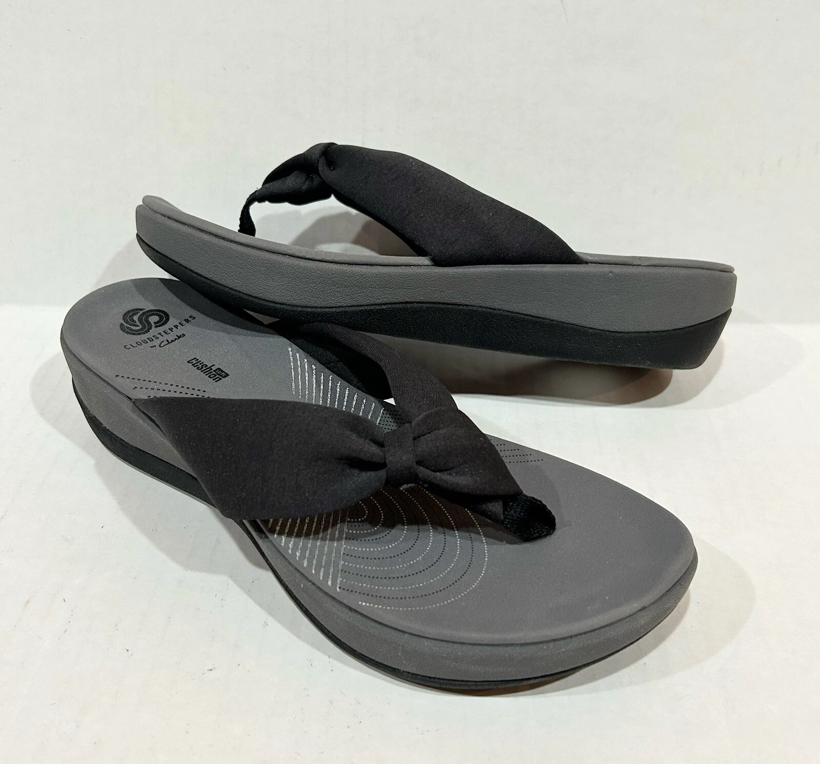 Sandali infradito Clarks Cloudsteppers taglia 9M Arla Glison neri nuovi senza scatola*leggi