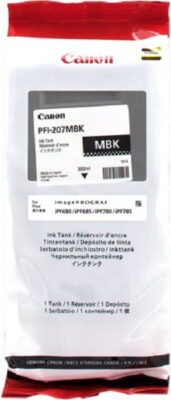 Canon original PFI-207MBK Matt-Schwarz Tinte 300ml für iPF-Serie 680,685,780,785
