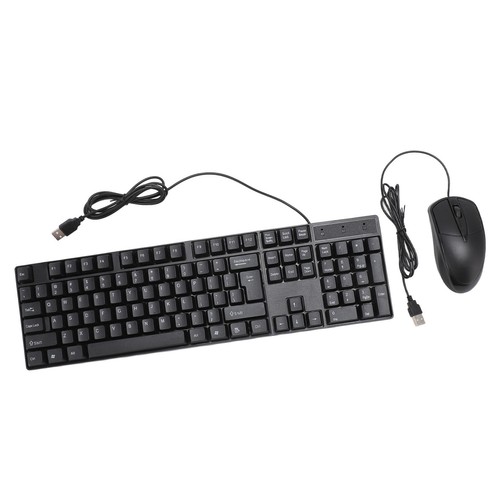 New Wired USB Keyboard Mouse Set Ergonomic 104 Keys Keyboard Comfortable Grip Mo - Picture 10 of 24