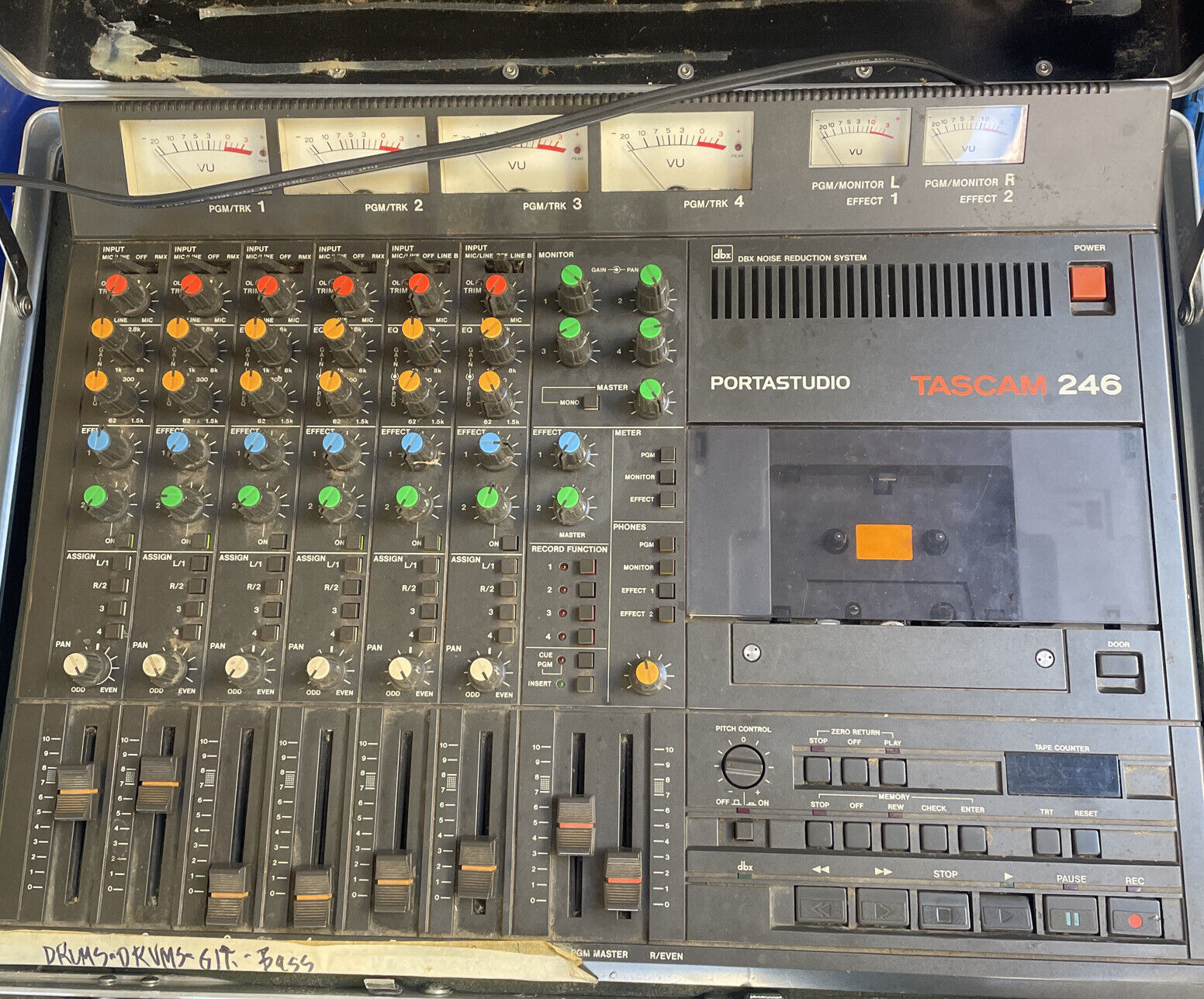 春先取りの ビンテージ 名機 完動品 tascam246 カセットMTR DTM・DAW