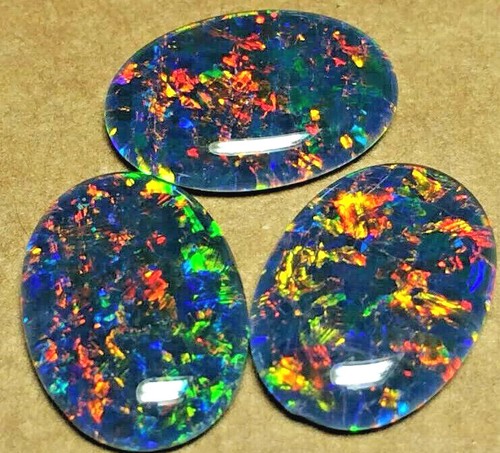Opal Triplets All Sizes Best Quality Very Bright Multi-Coloured Australian Mined - Picture 22 of 25