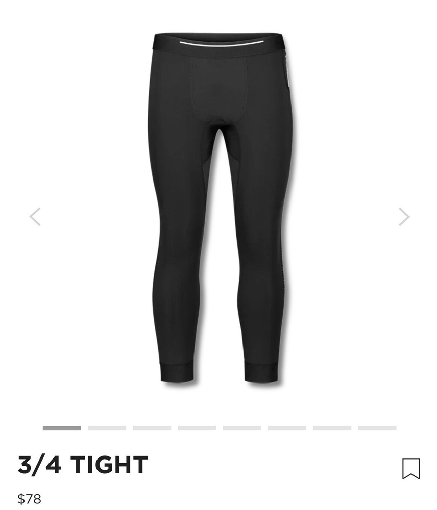 3/4 Tight Mens Small Black Superior Support Training Pants by Ten Thousand