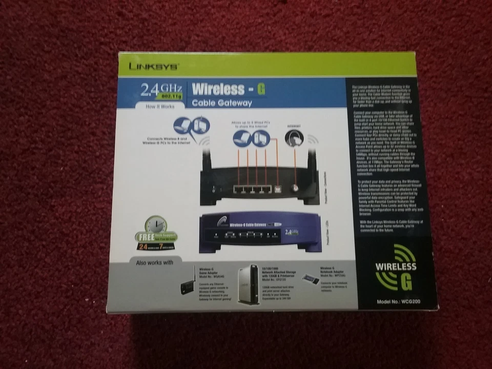 Linksys Wireless G Cable Gateway w/ Linksys Cable Modem - Image 2 of 3
