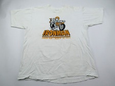VTG Ironman Poker Run T-Shirt Mens XL Lynnwood Yamaha Racing Motorcycle 90s Tee
