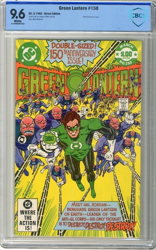 Green Lantern  #150  CBCS  9.6  NM+  White pgs 3/82  150th Anniversary issue  Jo