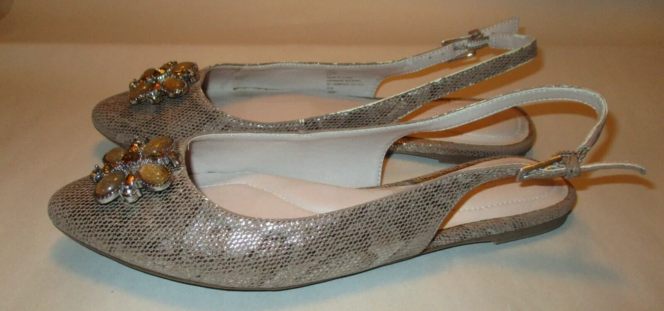 Lindsay Phillips Lacey Mujer 6 Oro Intercambiable Joya Cordones Cómodos Pisos Foto 2 de 4