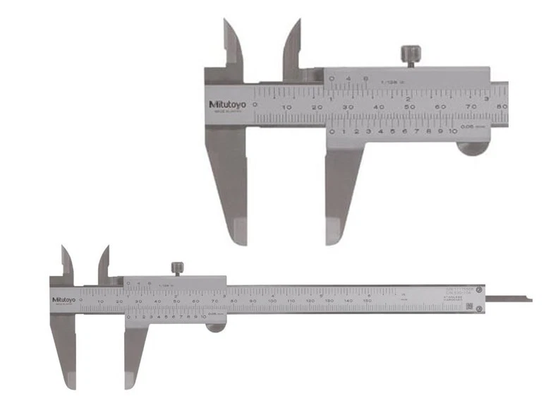 Taschen Messschieber Mitutoyo 530-104 150 mm INOX Ablesung 0,05 mm NEU OVP