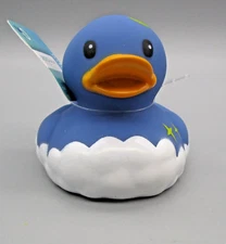 INFANTINO~Blue Nighttime MOON & STARS Fun Time Rubber Duck