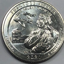 2021-P  Tuskegee Airmen (Alabama) National Park Quarter Dollar