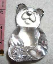 Vintage West Germany Princess House 24% Lead Crystal Teddy Bear Figurine