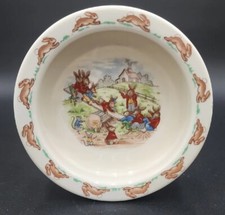 ROYAL DOULTON BUNNYKINS BUNNYS PLAYING ON SEE-SAW COLLECTORS BOWL
