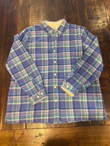 LL Bean Womens XL Fleece Lined Flannel 