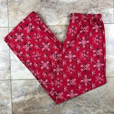 Red Snowflake Holiday Christmas Pajama Pants NEW Size SMALL