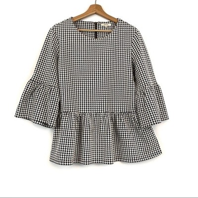 houndstooth peplum top