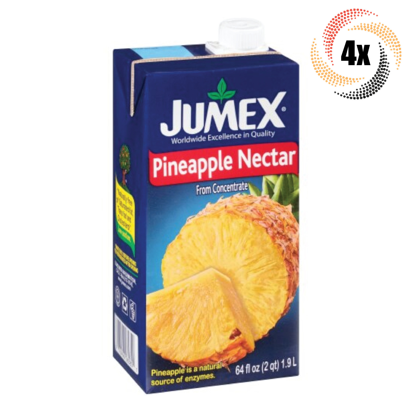 4 упаковки напитка со вкусом ананаса Jumex 64 жидких унции Быстрая Бесплатная доставка 8990₽
