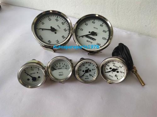 Lot De 5 Compteurs De Vitesse Blancs 0-140 Km/h Pour BMW R25, R26, R50, R51 - Réplique