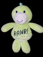 Baby Starters Green Dinosaur Rattle Plush RAWR 10"