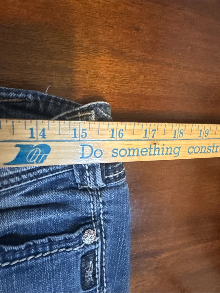 Maxi Falda Denim Silver Jeans Co Suki Talla 31 Azul Punto Pesado Bordado Pkts Foto 4 de 4