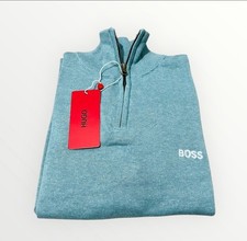HUGO BOSS LONG SLEEVE QUARTER ZIP JUMPER FOR MENS