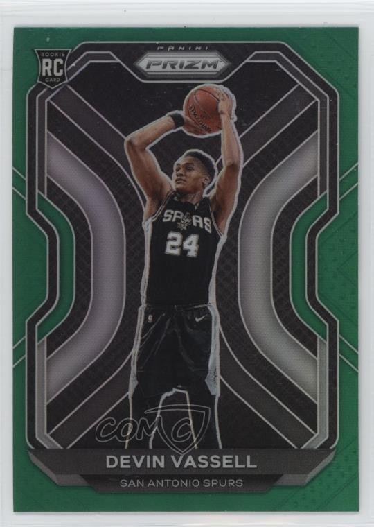 2020-21 Panini Prizm Green Prizm Devin Vassell #252 1g0b