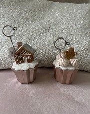 Christmas Gingerbread Man Fake Cupcake Place Holders Can Be Used As Tree Decs BN