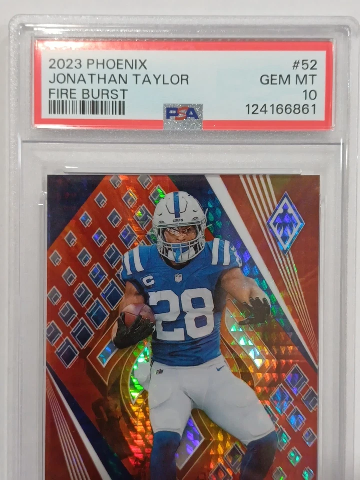 2023 Panini Phoenix - Jonathan Taylor #52 Fire Burst /340 PSA 10 Colts POP 5! - Image 3 of 4