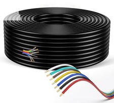 50FT 7 Way Trailer Wire 14 Gauge Copper Clad Color-Coded RV Camper