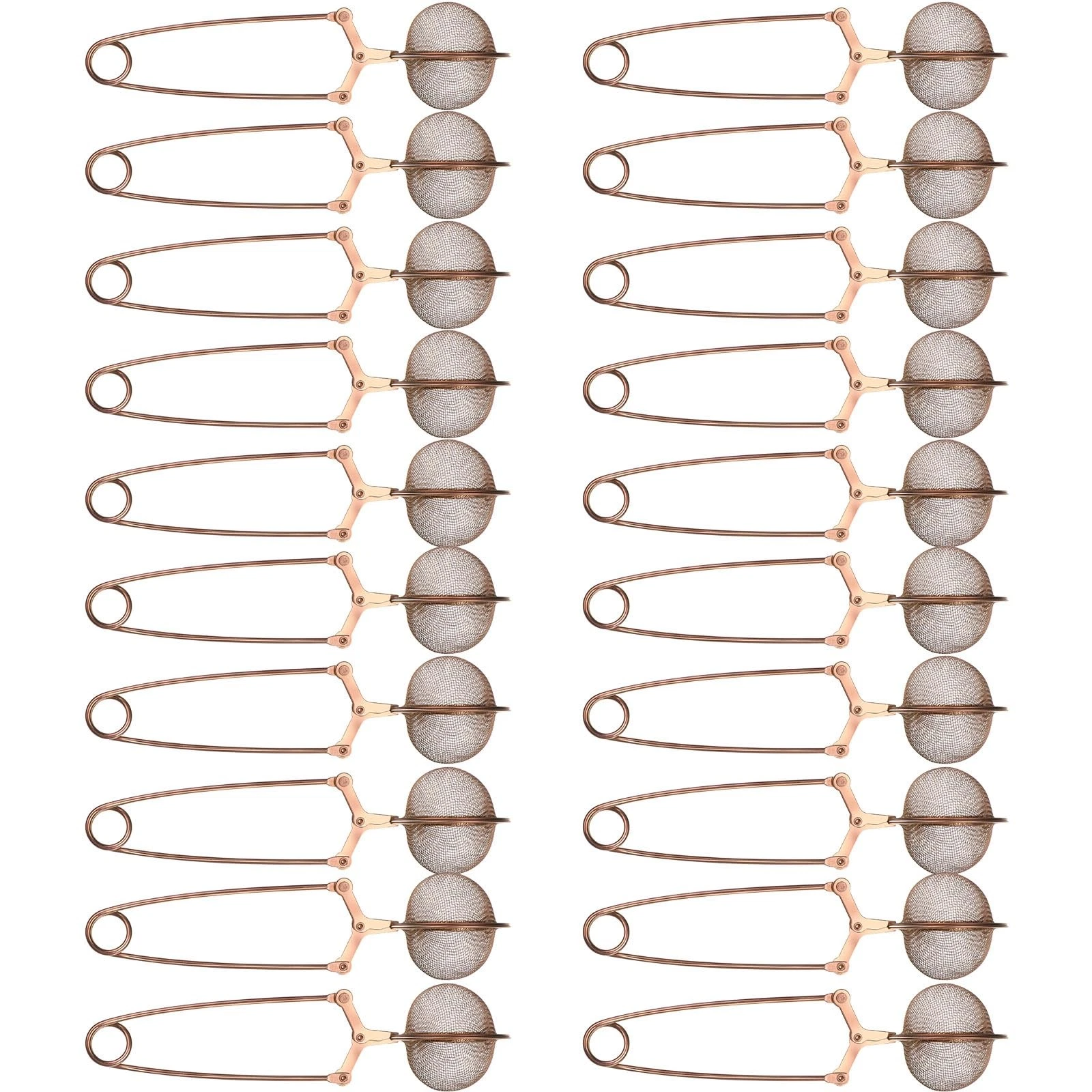 20 Pcs Loose Leaf Tea Infuser Stainless Steel Mesh Snap Tea Ball Strainers wi...
