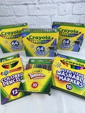 CRAYOLA Mixed Lot of 21 packs!!! Crayons, Markers, Colored Pencils - NEW