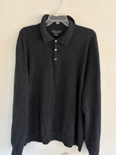 The Men's Store Bloomingdale's 100 Cashmere Luxury PulloverSweater, Charcoal XL