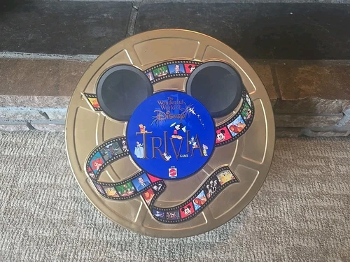 Mattel The Wonderful World of Disney Trivia Game In Tin Box 1999 Vintage EUC