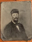 Civil War Soldier In Uniform Tintype Photo 2x3 Inches