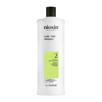 Nioxin System 2 Scalp + Hair Thickening Shampoo for Natural Hair with Progres...
