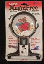 Carson MagniFree Hands Free Lighted Magnifier Crafts Reading Sewing Hobby