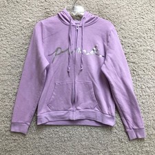 PINK Victorias Secret Hoodie Medium Adult Purple Full Zip Sweatshirt Womens M
