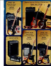 VINTAGE 1976 ELECTRIC GUITARS AMPS CATALOG AD PHOTO PRINT