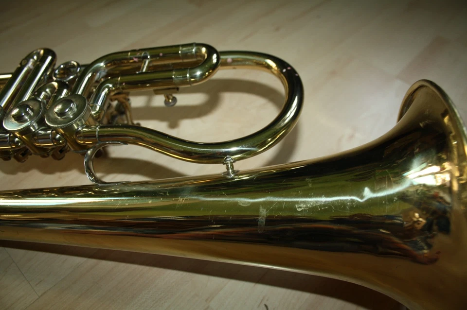 ALTES FLÜGELHORN AN RESTAURATOREN,LIGNATONE - Bild 3 von 4